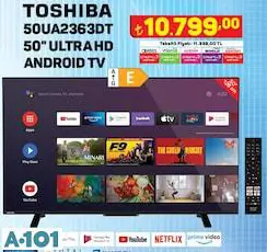 TOSHİBA 50 ULTRA HD ANDROİD TV AKILLI TELEVİZYON